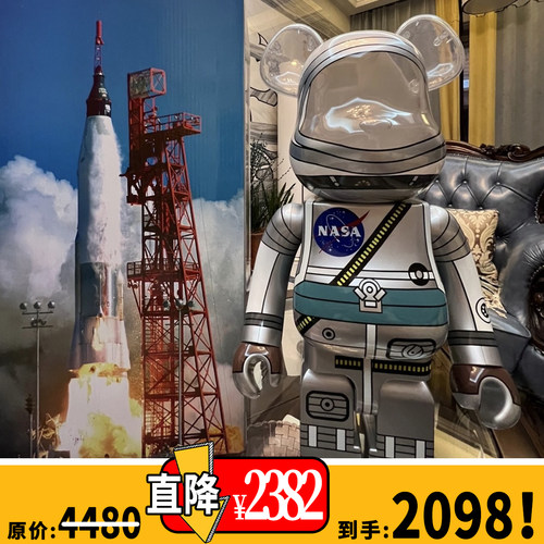 【TYCTOYS】特价现货BE@RBRICK水星MERCURY宇航员NASA积木熊1000%