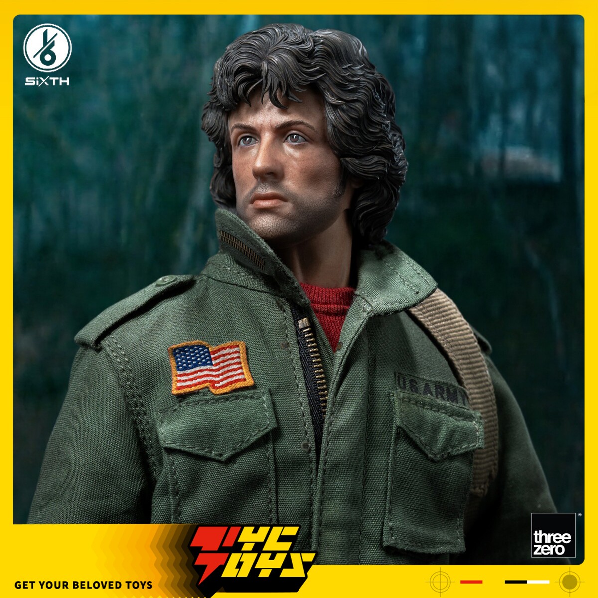 【TYCTOYS】现货 THREEZERO第一滴血约翰兰保野战大衣版3Z0553