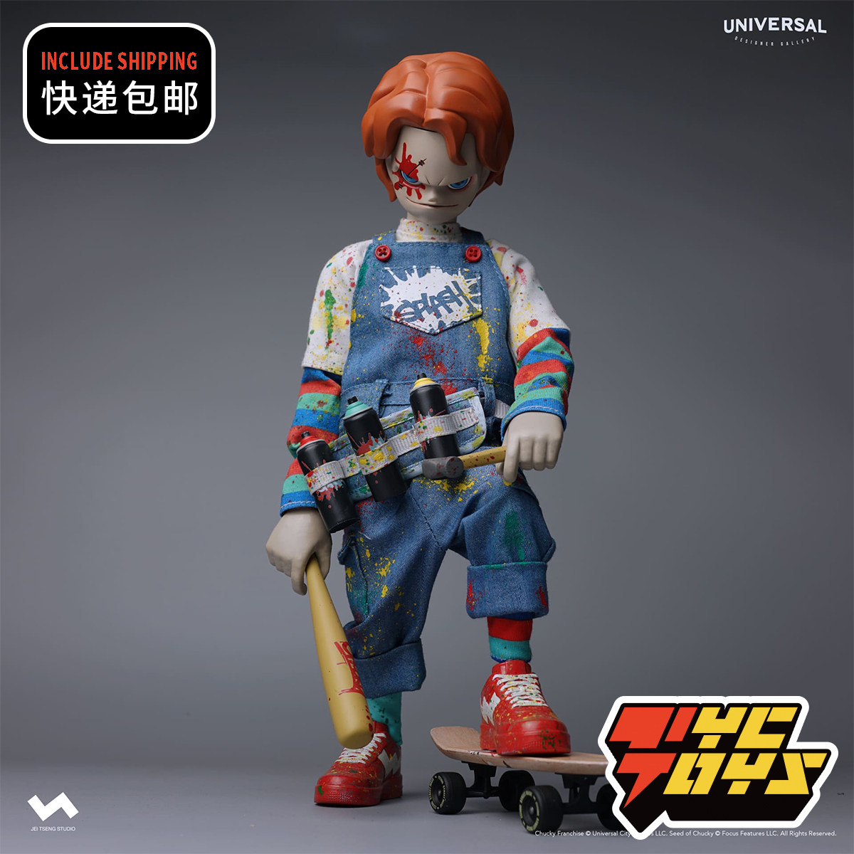 【TYCTOYS】现货 J.T STUDIO UNIVERSAL环球影业鬼娃恰吉可动人偶