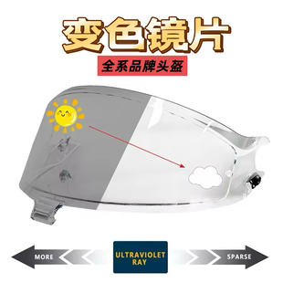 光学变色头盔镜片全K1/K6/PISTA/X14/Z8/GT/HJ26/R50S/RX7X/星空