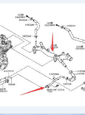 适用于日产08 - 13款天籁J32排量2.5/3.5水泵铁水管全新专业厂