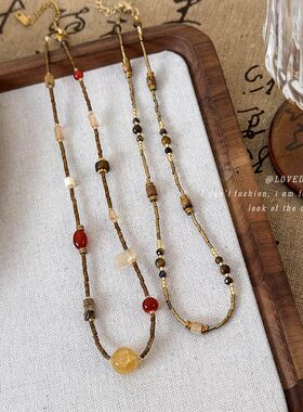 迷尚优品天然石串珠/珠子圆珠链