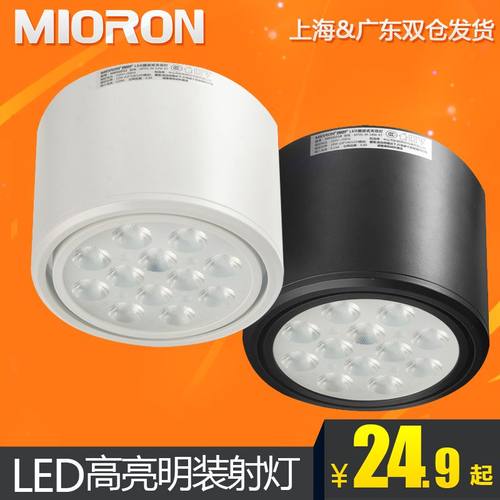 明装led吸顶式圆形背景墙天花灯