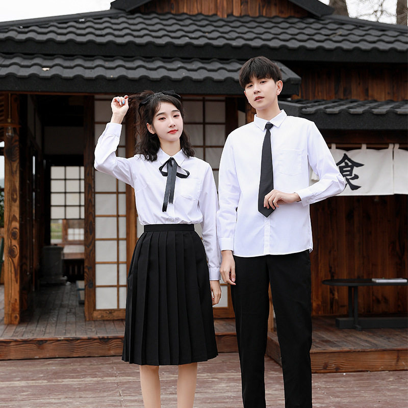 中学生班服春秋季JK制服长裙女校服初中高中生学院风长袖套装