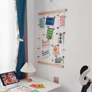 幼儿园环创美工区作品展示挂架 挂墙上的麻绳架子照片明信片夹子