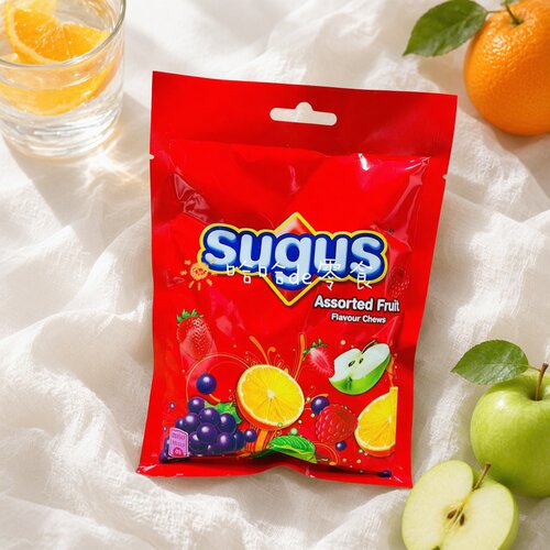 泰国sugus瑞士糖草莓葡萄味软糖