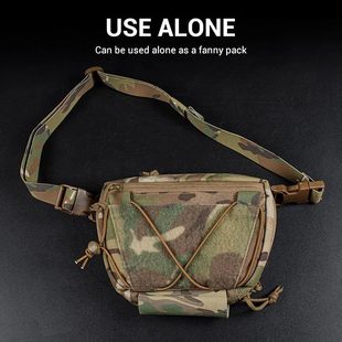 新款户外杂物收纳腰包战术背心下腹快卸挂包推袭者两用包户外用品