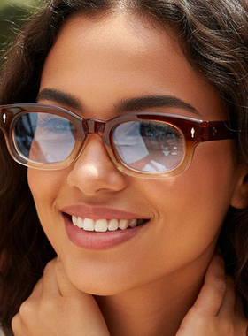 复古米钉太阳眼镜女小框墨镜男