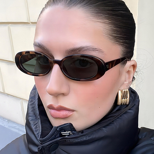 Retro Oval sunglasses复古椭圆太阳镜女美式ins墨镜小框太阳眼镜