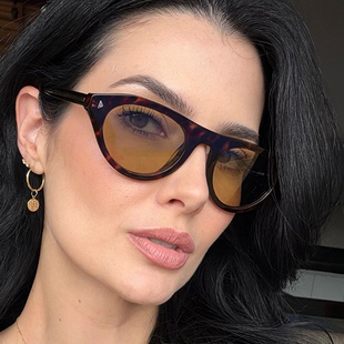 Oval sunglasses 猫眼铆钉太阳镜欧美风椭圆墨镜防紫外线太阳眼镜
