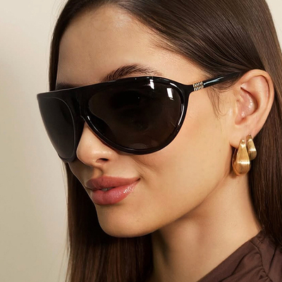 大框太阳镜y2k辣妹墨镜太阳眼镜