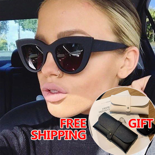 Cat Sun Eye fashion glass复古墨镜猫眼太阳镜 Sunglasses women