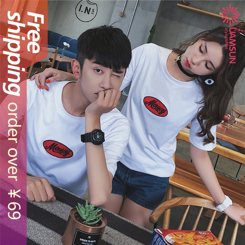2018 women t-shirts couple t shirts loves tops plus size 3XL