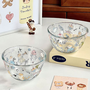特别好看的糖水甜品碗卡通玻璃碗餐具家用2026新款漂亮小碗商用