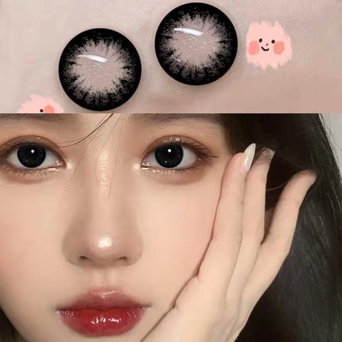 大美目黑色美瞳年抛男女2024新款小直径隐形眼镜半年抛官网正装TN