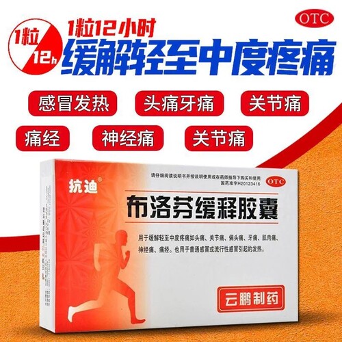 【抗迪】布洛芬缓释胶囊0.3g*22粒/盒头痛痛经牙痛偏头痛发热