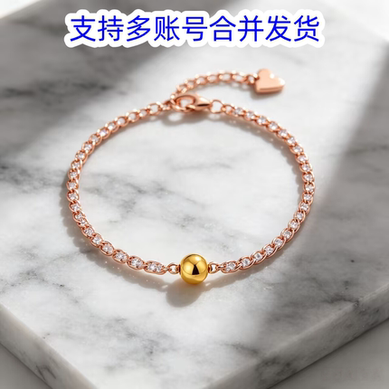 小金珠999足金黄金古法光珠转运珠DIY散珠纯金豆送礼3D硬金路路通