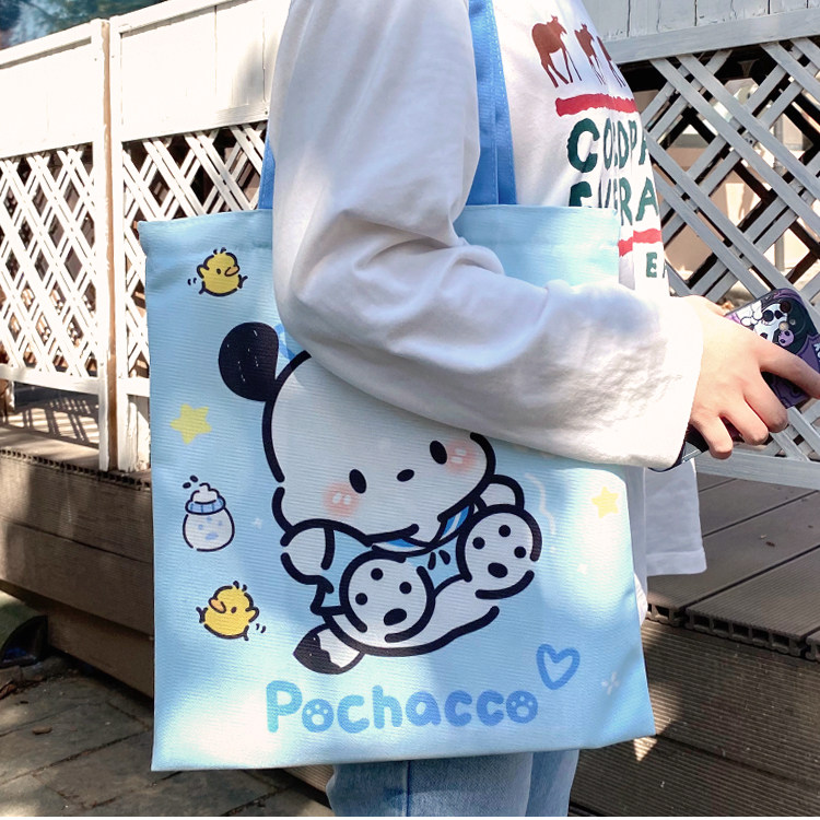 帕恰狗帆布袋单肩包手提学生学习资料袋装书拎包大容量美术袋卡通