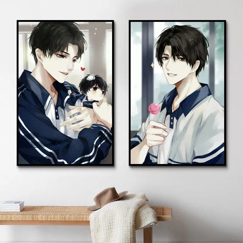 校园动漫伪装学渣周边 diy数字油画手绘油画客厅卧室背景墙装饰画
