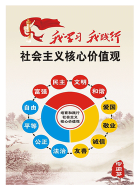 社会主义核心价值观文明贴纸墙贴