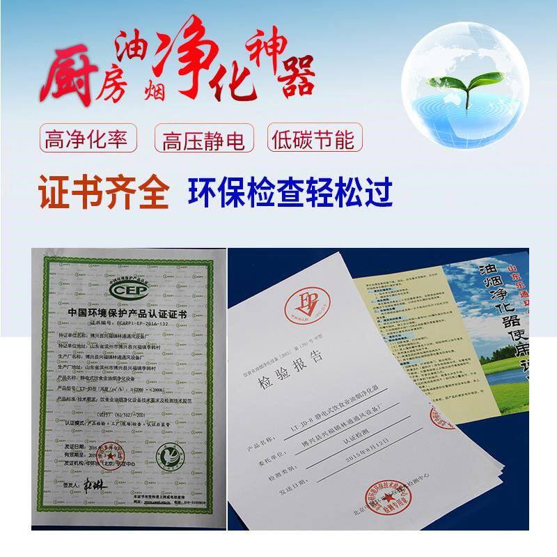 商用用厨房空气油净化器静电4000风量饭店小型餐饮环保分离器高