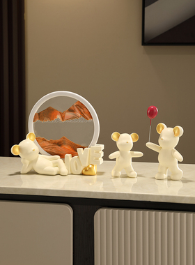 流沙画沙漏摆件家居饰品创意电视酒柜客厅玄关结婚新房子暖居摆设