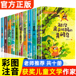 全10册彩图注音一二年级课外阅读书籍必读三四年级推荐 初次离开妈妈 正版 中国当代获奖儿童文学作家书系 黄鹂鸟童话故事绘本老师