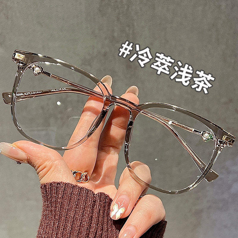 超轻大框tr90眼镜近视女潮有度数