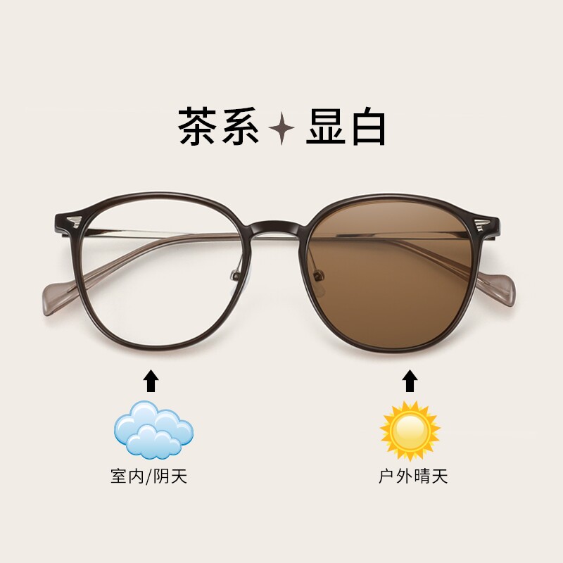 智能感光变色太阳眼镜 防紫外线偏光墨镜 TR90材质轻便 2025新款