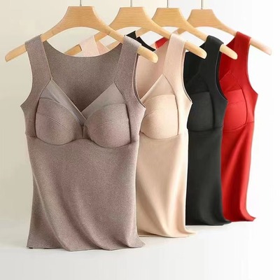 女士保暖背心冬季网红加绒德绒