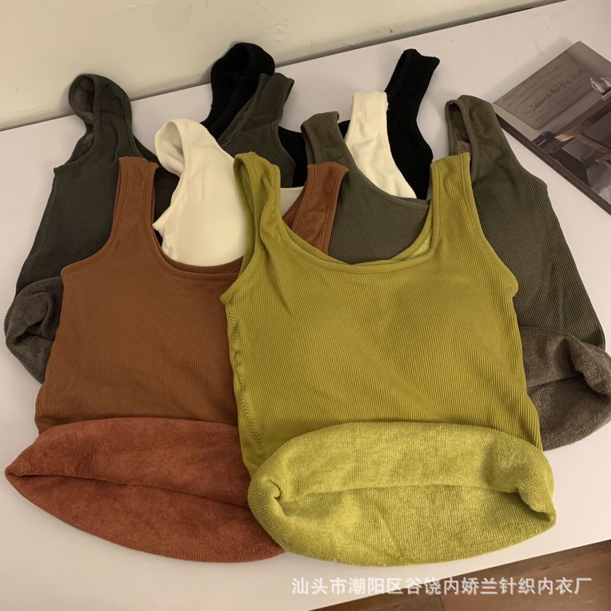 保暖毛圈吊带背心女带胸垫加绒加厚秋冬内衣防寒修身打底衫上衣,女士内衣/男士内衣/家居服,保暖背心,淘宝优惠券,粉丝福利购,淘宝优惠卷