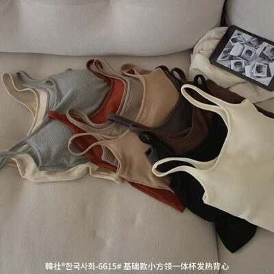 韩社秋冬基础款小方领一体杯