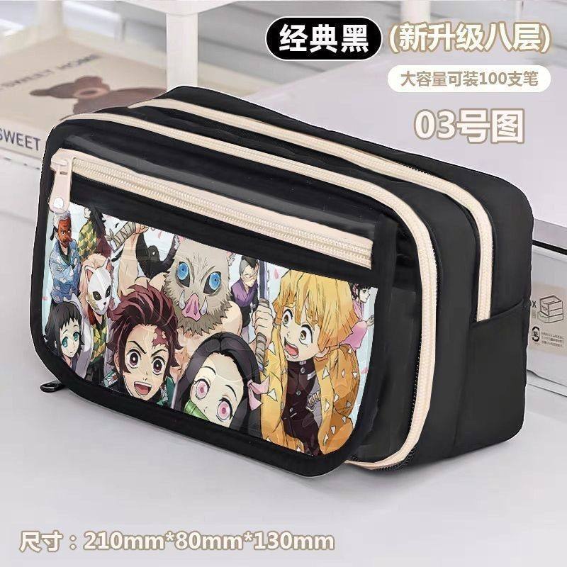 笔袋大容量学生文具盒多层收纳时透一郎鬼灭之刃动漫铅笔盒周边N,文具电教/文化用品/商务用品,笔袋,淘宝优惠券,粉丝福利购,淘宝优惠卷