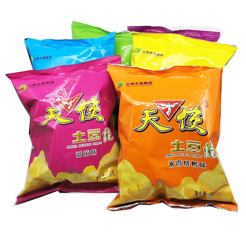 天使土豆片50g麻辣味整箱大包装图片