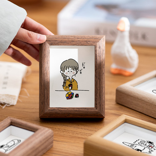 迷你吧唧谷美小相框照片打印加结婚定制diy宝宝儿童证件照3寸摆台