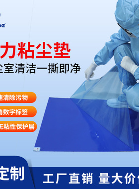 厂家直销600mm*900mm可撕式粘尘垫防静电除尘地板胶蓝色粘尘垫