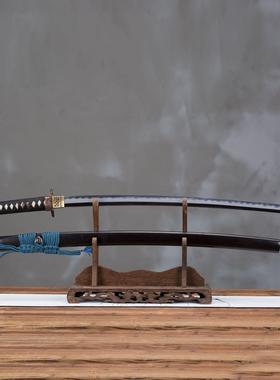 手工艺品刀剑龙骨一体三枚合夹钢日本剑防身冷兵器手工硬长剑未开