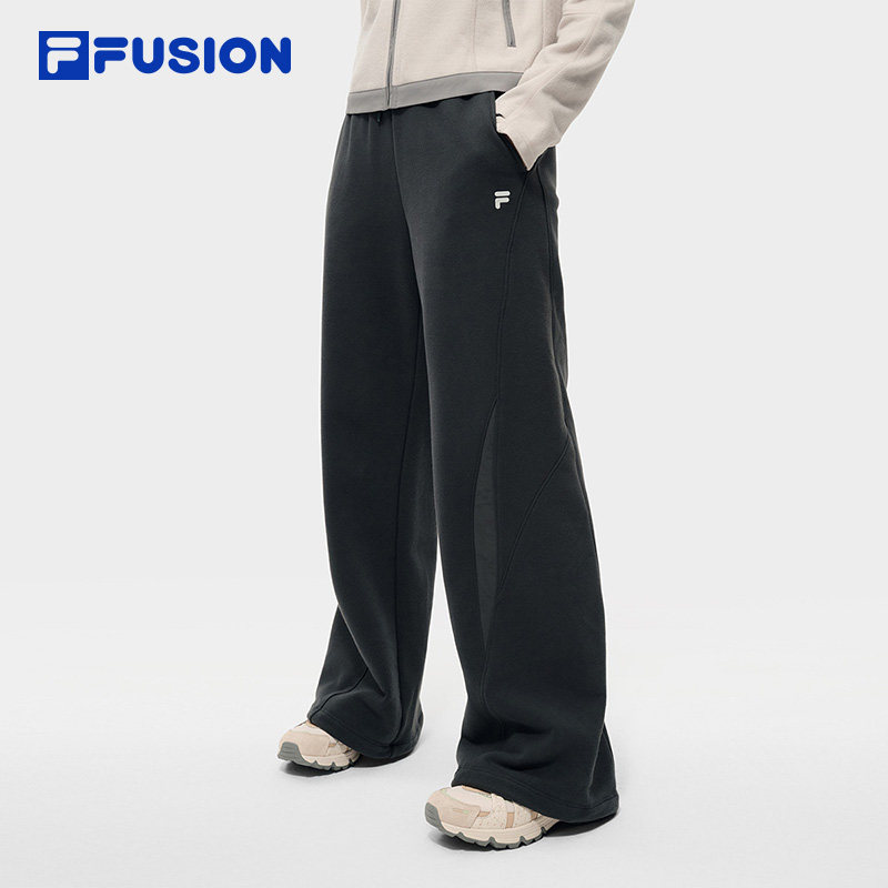 FILA FUSION斐乐潮牌针织长裤女裤2026春季新款阔腿裤宽松直筒裤,运动服/休闲服装,运动长裤,淘宝优惠券,粉丝福利购,淘宝优惠卷