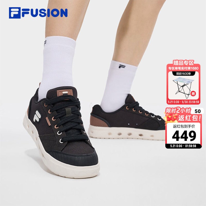 GITA洞洞板鞋丨FILA FUSION斐乐帆布鞋男子休闲鞋夏季新款运动鞋