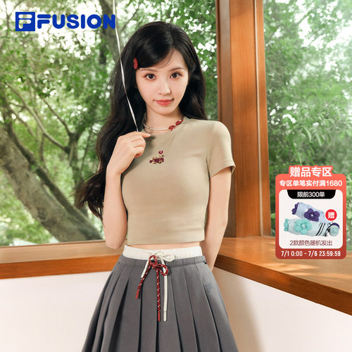 FILAFUSION斐乐女士针织短袖衫