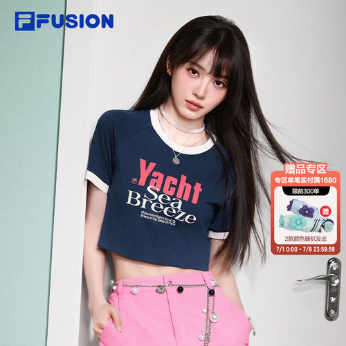 FILAFUSION斐乐女士针织短袖衫