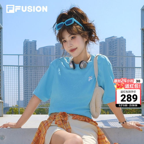 FILAFUSION情侣短袖t恤可爱半袖
