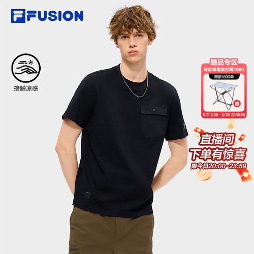 FILAFUSION斐乐男子短袖T