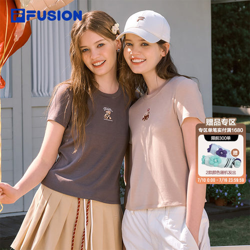 FILAFUSION斐乐女士针织短袖衫
