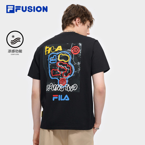 FILAFUSION斐乐潮牌针织短袖衫