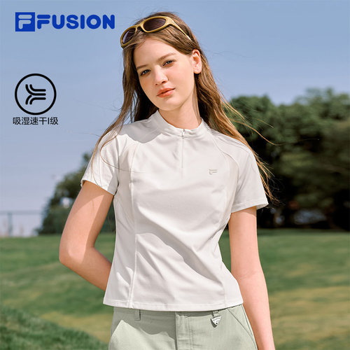 FILAFUSION女子修身显瘦短袖T