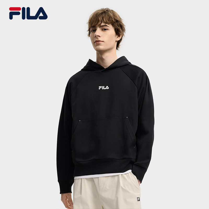 秋冬质感简约系列FILA 斐乐官方情侣款连帽卫衣2025冬新款插肩袖,运动服/休闲服装,运动T恤,淘宝优惠券,粉丝福利购,淘宝优惠卷