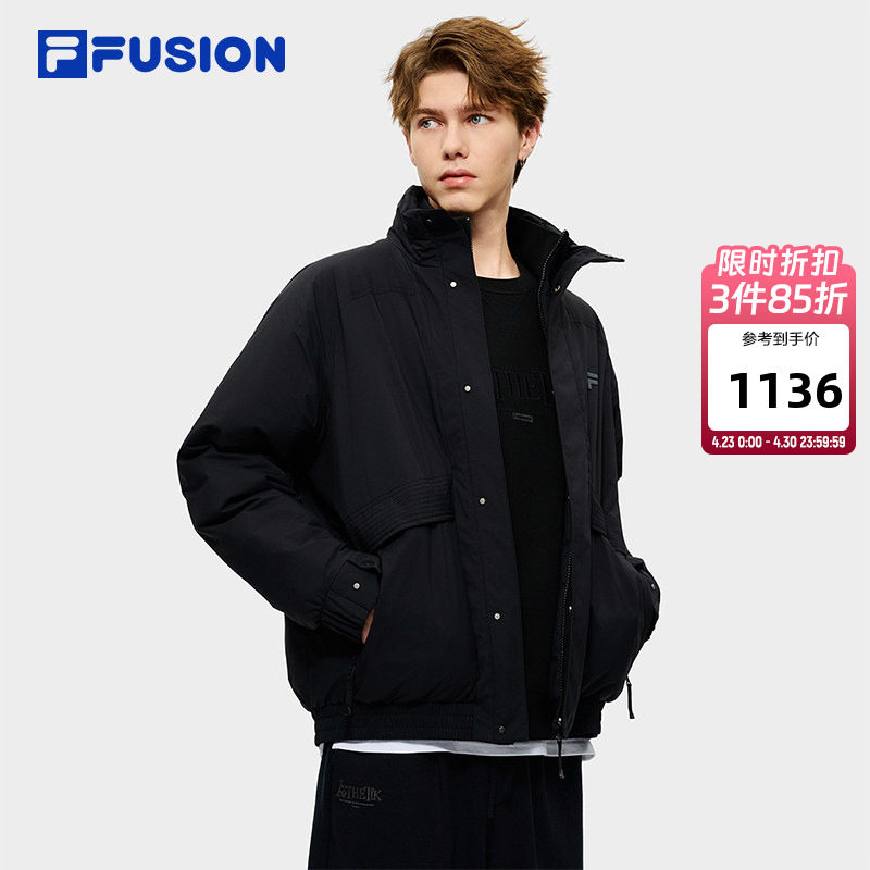 FILA FUSION斐乐潮牌棉服男2026春新款时尚休闲宽松保暖夹克外套