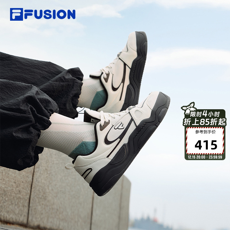 章昊同款|FILA FUSION斐乐女鞋BANK III板鞋2025夏款男休闲运动鞋