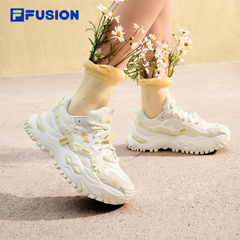 FILA FUSION斐乐硬糖绽放老爹鞋女休闲鞋夏季新款厚底增高运动鞋